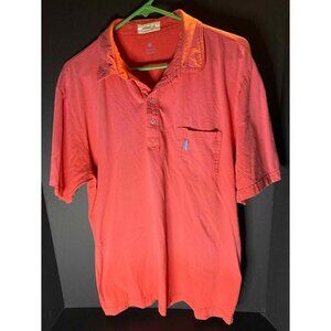 Johnnie O West Coast Prep Pocket Polo Mens L Red Golf Shirt
